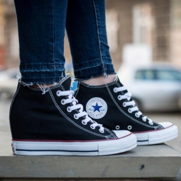 converse style wedges